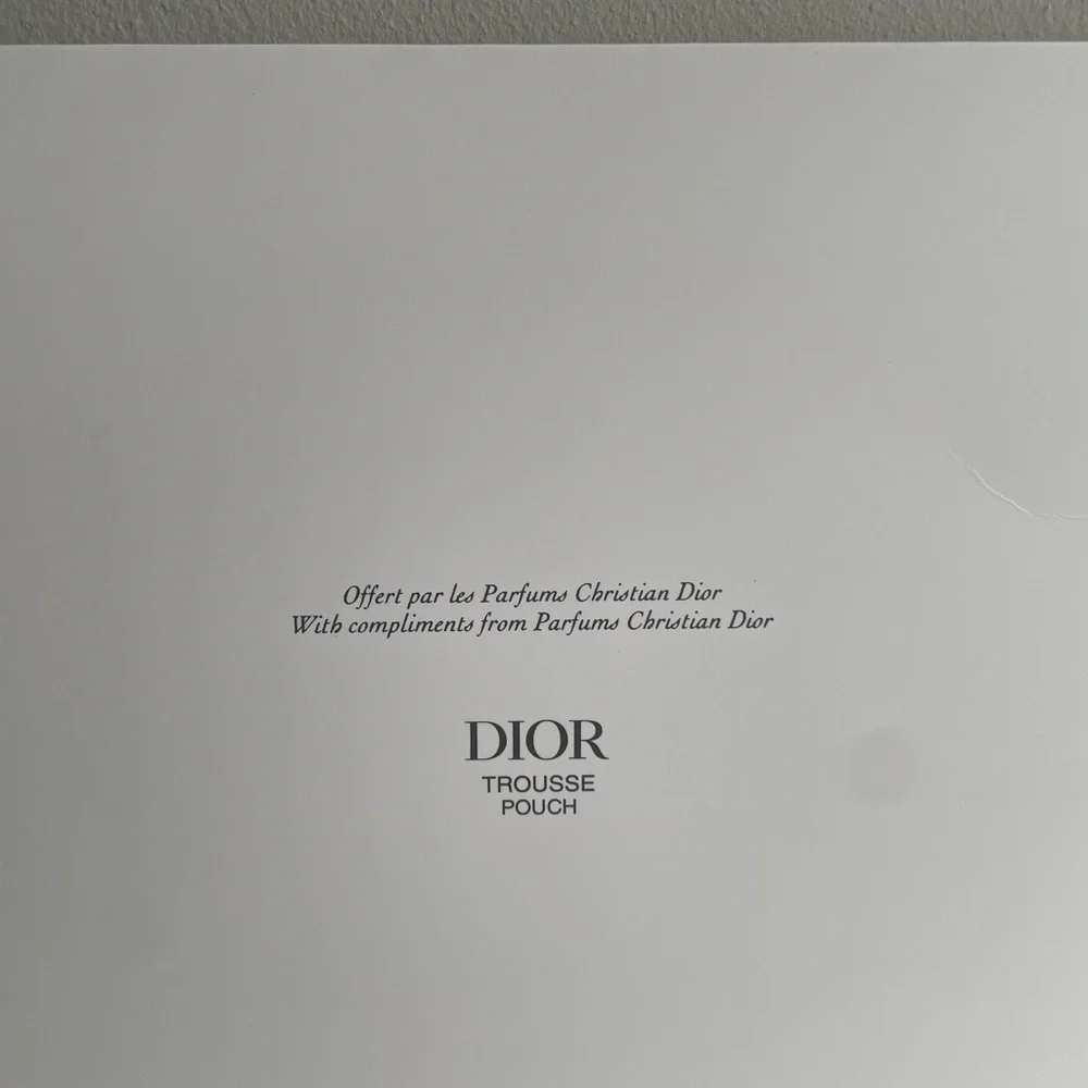DIOR Beauty Terry Cloth Makeup Pouch/Bag NIB 9” x 7”
